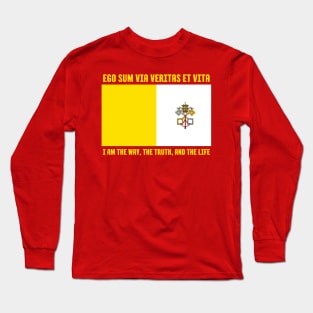 Vatican City Flag Motto Long Sleeve T-Shirt